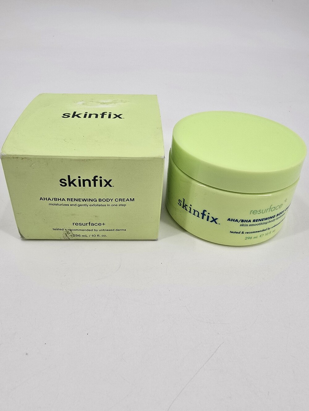 0Skinfix Resurface+ AHA/BHA Renewing Body Cream 10 fl.oz/296 ml NIB